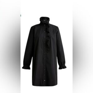 J. Crew Cottage shirtdress dress cotton poplin BP840 Black 2